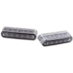 Clignotant LED embout de guidon HIGHSIDER smart Shorty homologué - verre fumé - la paire