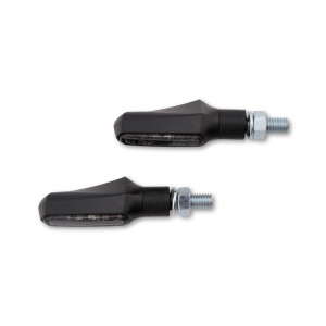 Clignotant LED HIGHSIDER smart Shorty Fin homologué - verre fumé - la paire