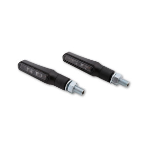 Clignotant LED HIGHSIDER smart Shorty Fin homologué - verre fumé - la paire