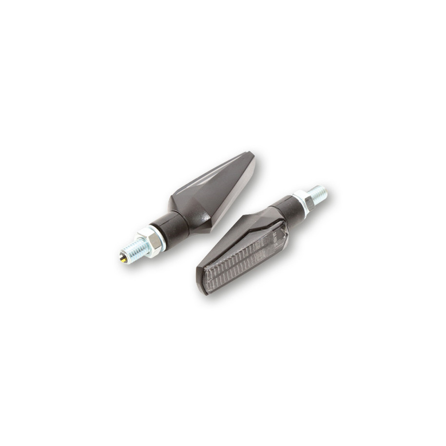 Feu arrière/clignotant LED HIGHSIDER smart Fineline 3en1 homologué - verre fumé - la paire