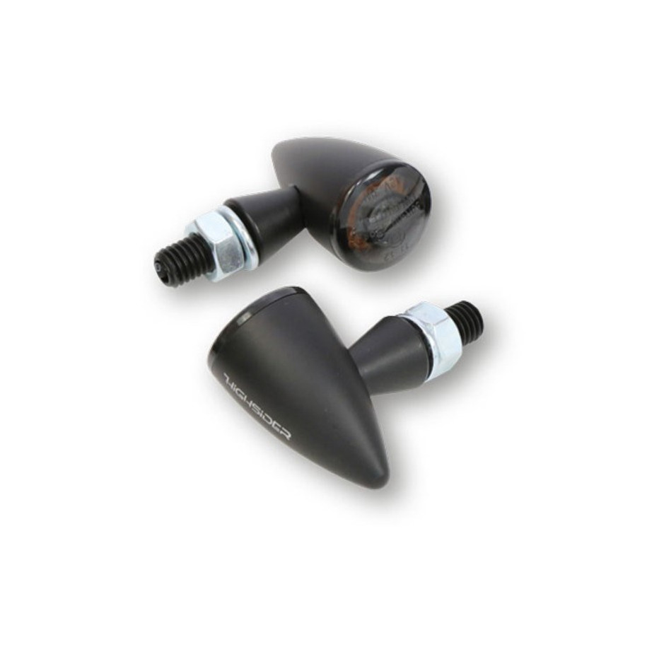 Clignotant/feu de position LED HIGHSIDER pro Apollo Bullet 2en1 homologué - verre fumé - la paire