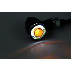 Clignotant/feu de position LED HIGHSIDER pro Apollo Bullet 2en1 homologué - verre fumé - la paire