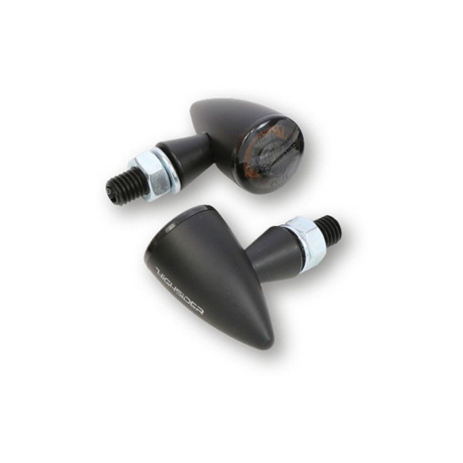 Feu arrière/clignotant LED HIGHSIDER pro Apollo Bullet 3en1 homologué - verre fumé - la paire
