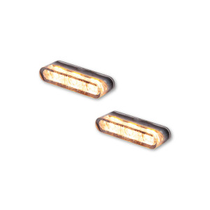 Clignotant/feu de position LED HIGHSIDER pro Star-MX1 Pro Module 2en1 homologué - verre fumé - la paire