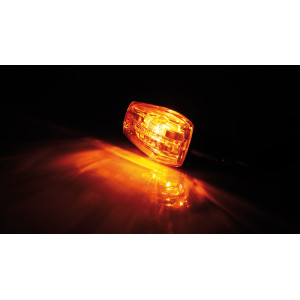 HIGHSIDER smart IMOLA 1 Mini Indicator, Black, Yellow Lens, E-Approved, Short Arm, (Pair)