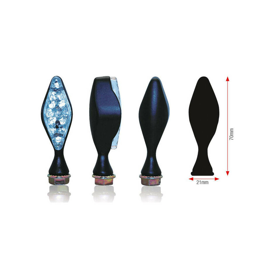 Clignotants BIHR Losange LED noir universel