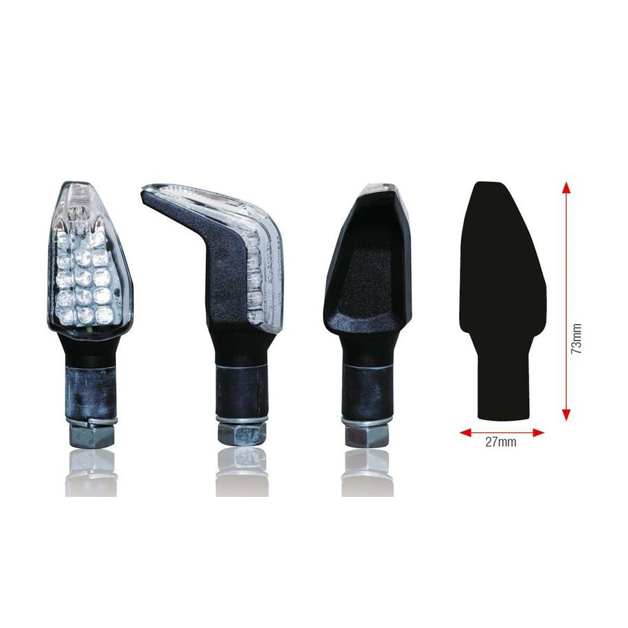 Clignotants BIHR Boomerang LED noir universel
