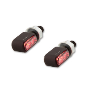 Feux arrière/clignotants LED HIGHSIDER pro - Little Bronx - noir/fumé - 3en1 - usiné CNC - homologué E - la paire