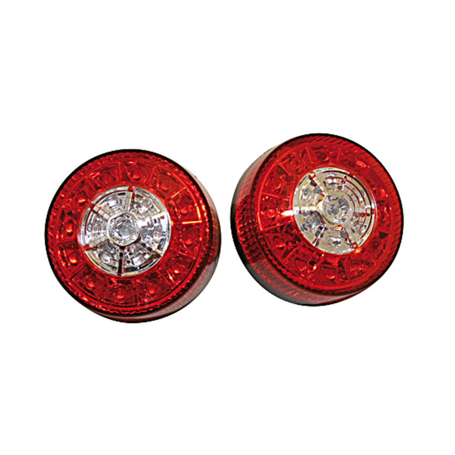 Feu arrière/clignotant LED pour quad HIGHSIDER smart 3en1 homologué - verre rouge - la paire