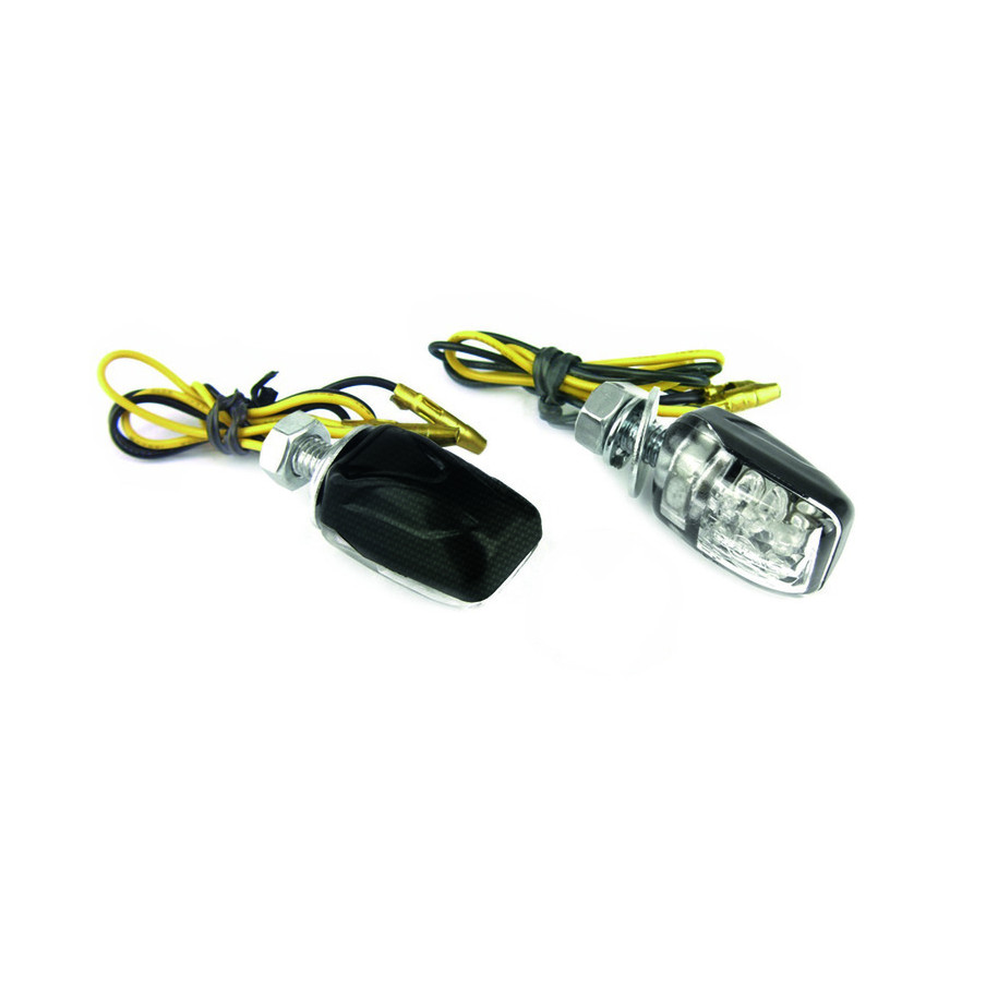 Clignotants BIHR Micro 6 LED carbone universels
