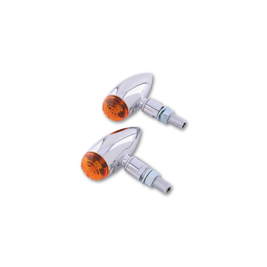 Clignotant  HIGHSIDER smart Micro-Bullet homologué - verre orange - la paire