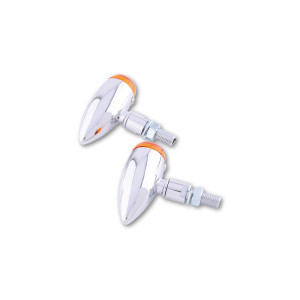 Clignotant  HIGHSIDER smart Micro-Bullet homologué - verre orange - la paire