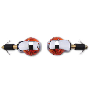 Clignotant de guidon HIGHSIDER smart Ochsenauge homologué - verre orange - la paire