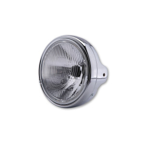 Feu avant LTD H4 HIGHSIDER smart - 7 pouces - verre gaufré - fixation latérale - homologué E - chromé - à l'unité
