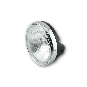 Feu avant LTD H4 HIGHSIDER smart - 7 pouces - Insert de phare H4 avec verre gaufré - homologué E - noir - à l'unité