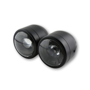 Feu avant LED HIGHSIDER smart Twin - fixation latérale - homologué E - noir - à l'unité