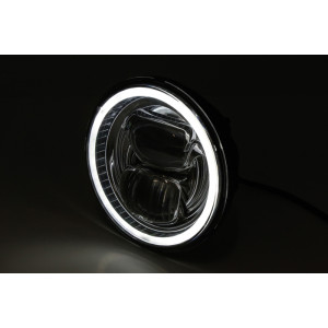 Feu avant LED HIGHSIDER pro Frame-R2 Type 7 - 5 3/4 pouces - fixation latérale - noir
