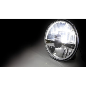 Feu avant LED HIGHSIDER pro Frame-R1 Type 3 - 7 pouces - fixation inférieure - noir