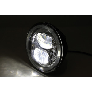 Feu avant LED HIGHSIDER pro Frame-R2 Type 7 - 5 3/4 pouces - fixation inférieure - noir