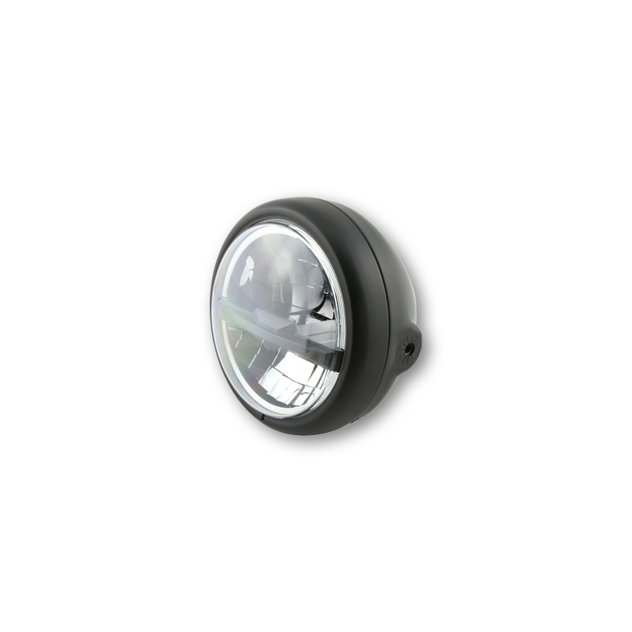 Feu avant LED HIGHSIDER pro Pecos Type 5 - 5 3/4 pouces - lentilles noires - fixation latérale - noir