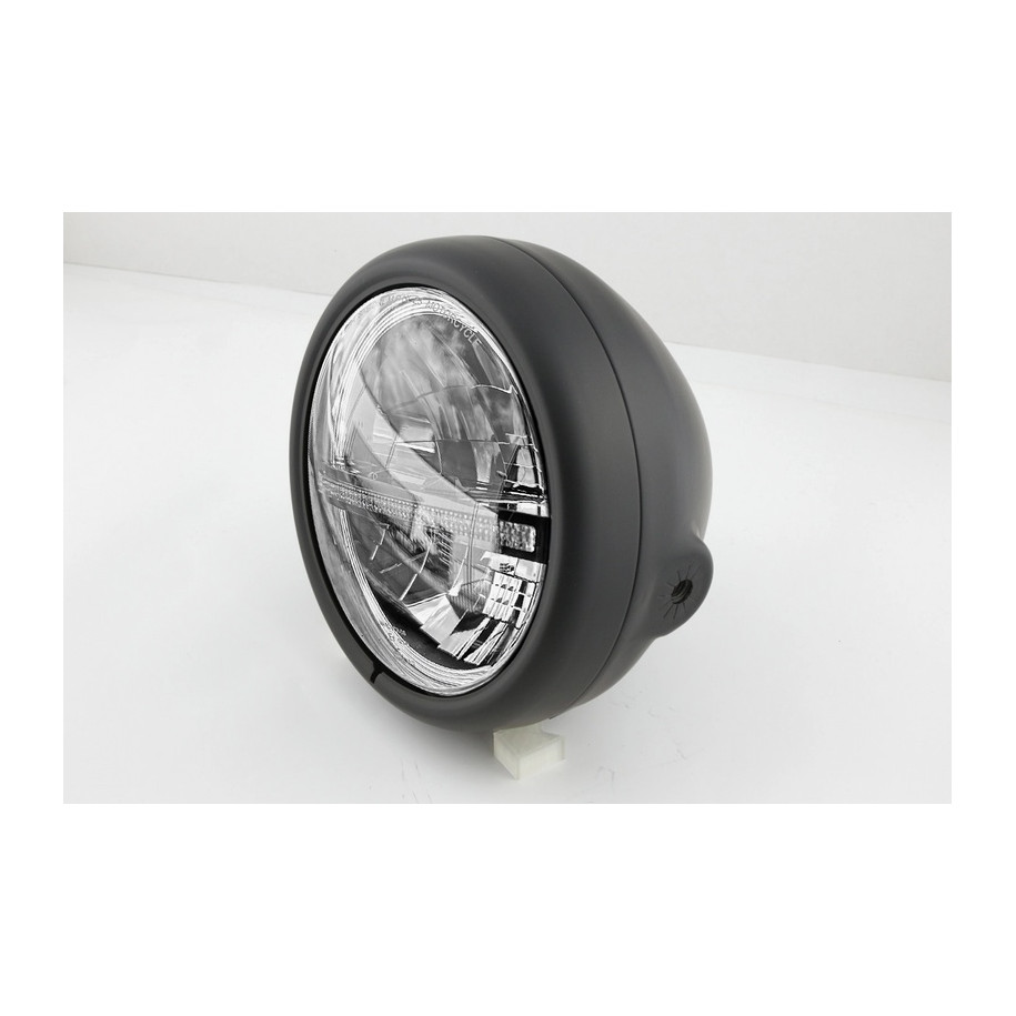 Feu avant LED HIGHSIDER pro Pecos Type 12 - 5 3/4 pouces - fixation latérale - avec TFL - noir