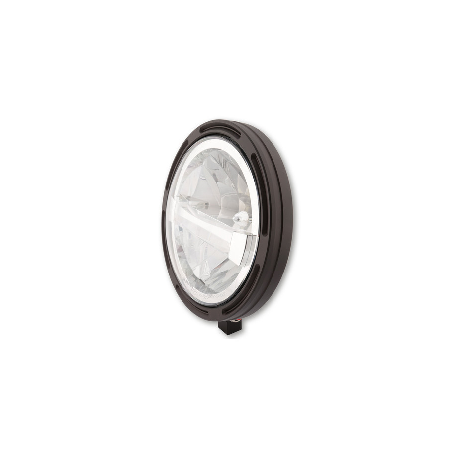 Feu avant LED HIGHSIDER pro Frame-R1 Type 4 - 7 pouces - fixation inférieure - noir