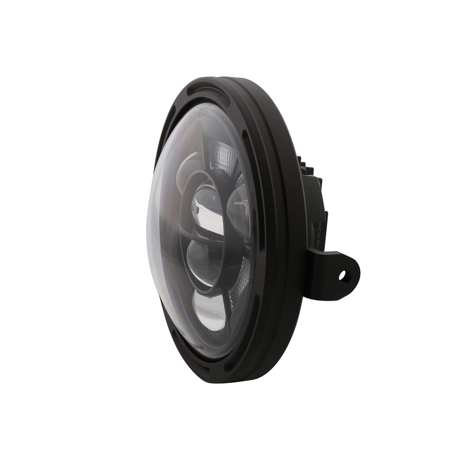 Feu avant LED HIGHSIDER pro Frame-R1 Type 11 - 7 pouces - fixation latérale - noir