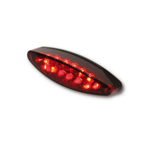 Feu arrière LED HIGHSIDER pro - Little Number1 - noir/rouge - avec éclairage de plaque - 1 pièce
