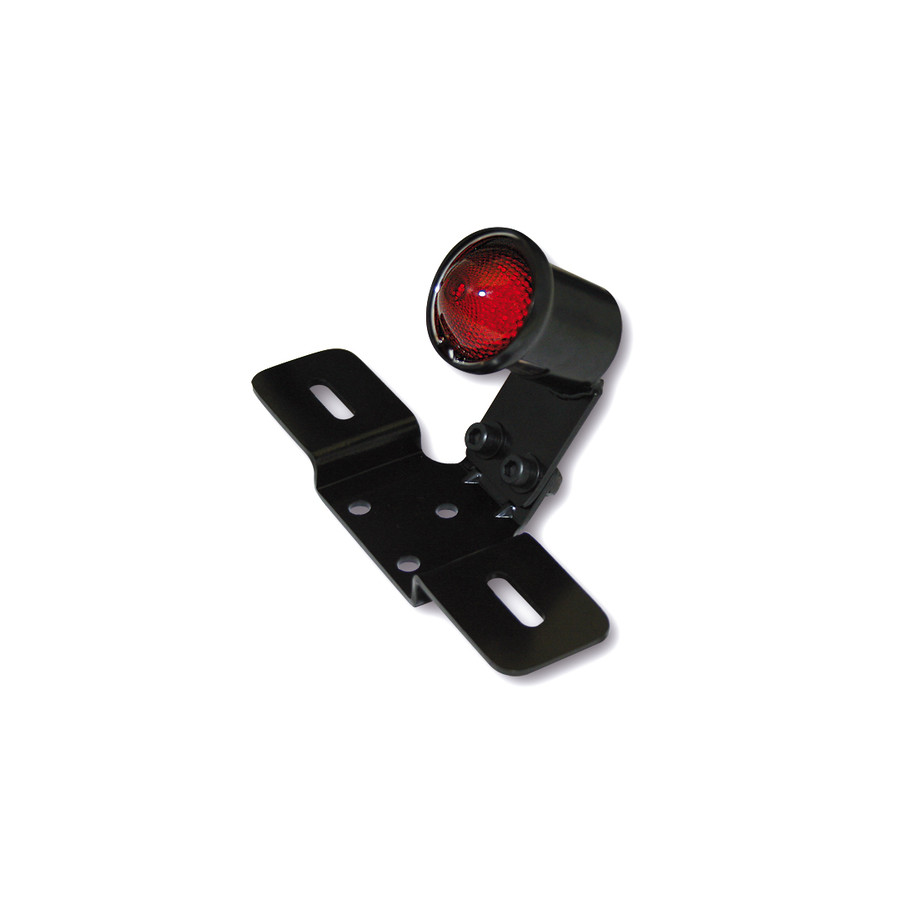Support de plaque et feu arrière LED HIGHSIDER smart Old School Type 3 homologué - verre rouge - l'unité