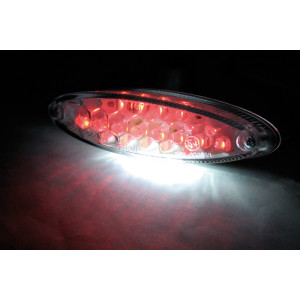 Feu arrière LED HIGHSIDER smart Number1 avec éclairage de plaque - transparent - à l'unité