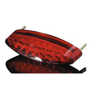 Feu arrière LED HIGHSIDER smart Number1 avec éclairage de plaque - rouge - à l'unité