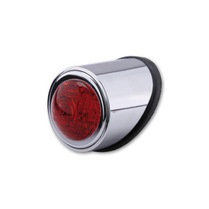 Feu arrière LED HIGHSIDER smart Old School Type 1 homologué - verre rouge - l'unité