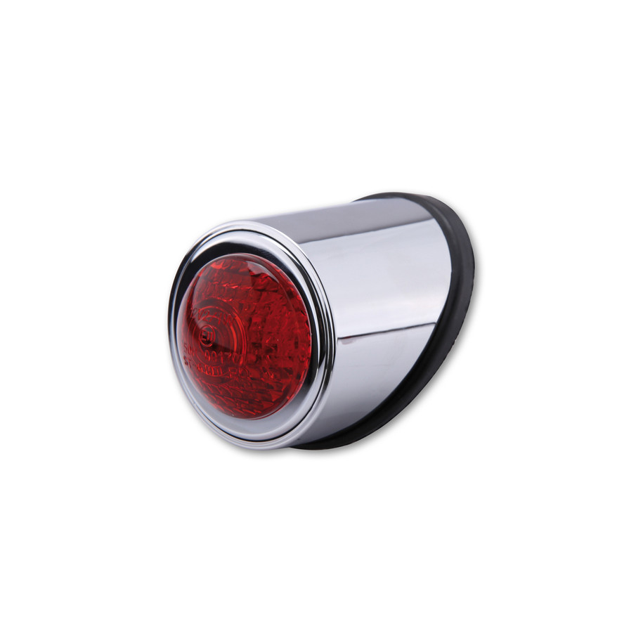 Feu arrière LED HIGHSIDER smart Old School Type 1 homologué - verre rouge - l'unité