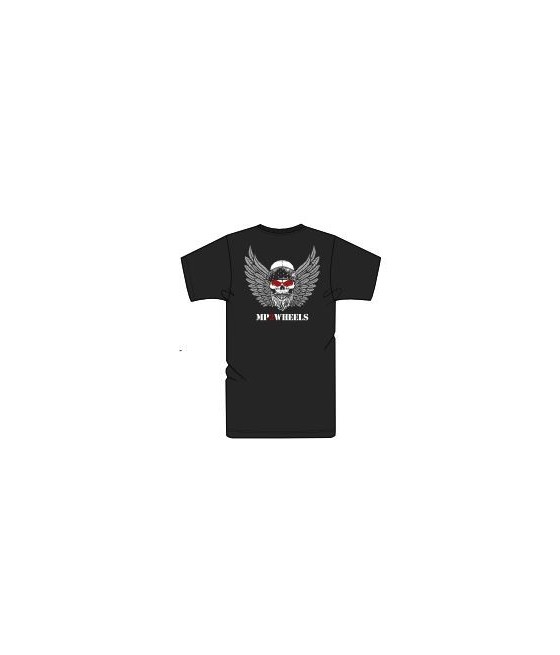 T-Shirt noir MP2WHEELS imprimé dos et cœur