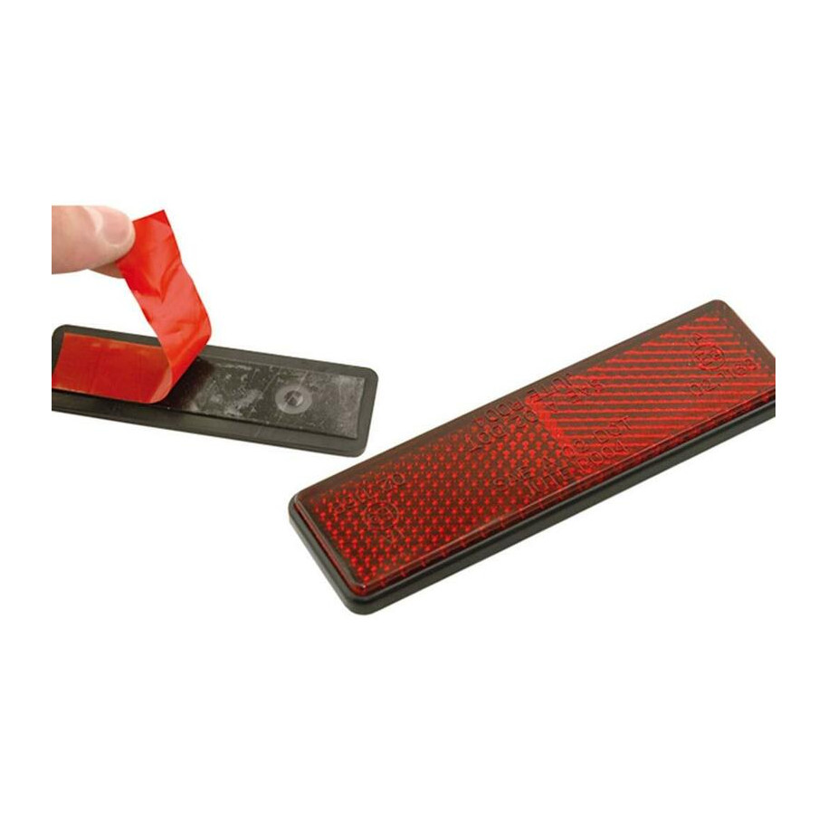 Catadioptre V PARTS rectangulaire 91x25mm rouge