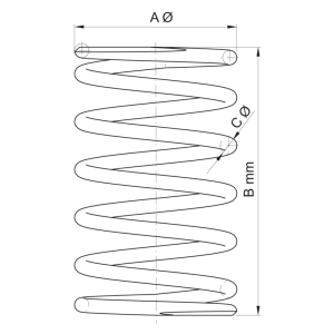 Ressort de variateur MALOSSI ø extérieur 58,70x75 mm - ø fil 5 mm - K 13,2